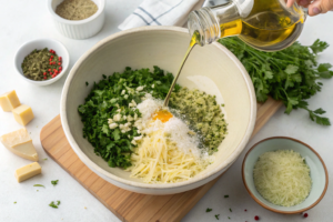 a bowl of food with ingredients in it