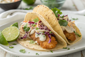 Fried rockfish taco