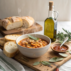 Authentic Pasta e Fagioli meal