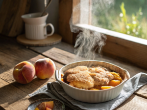 Fresh Peach Cobbler for Breakfast