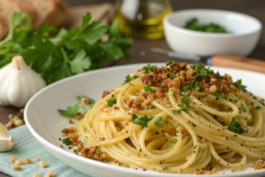 What is a good combination for pasta? Spaghetti Aglio e Olio detail