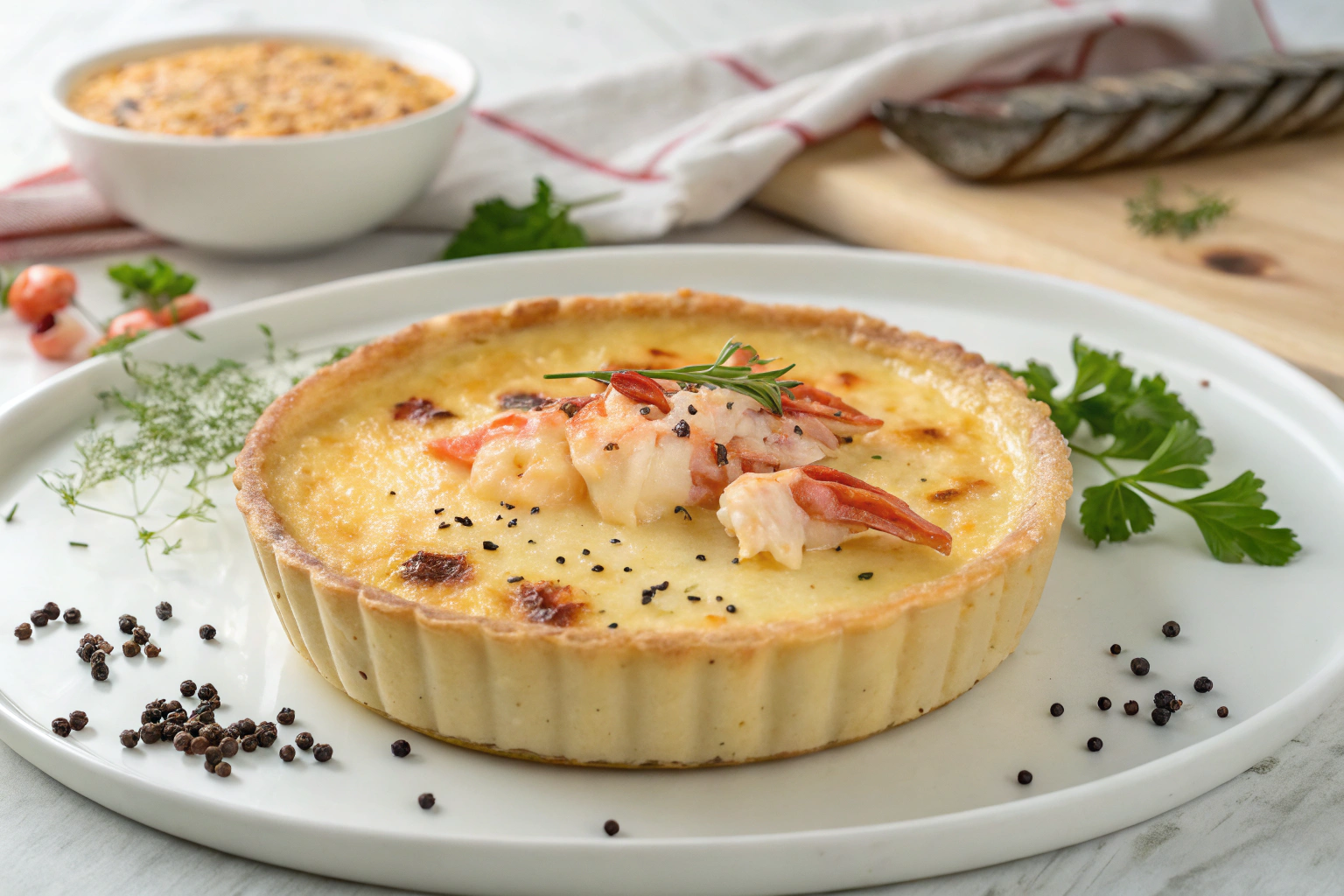 Finished crab brulee recipe